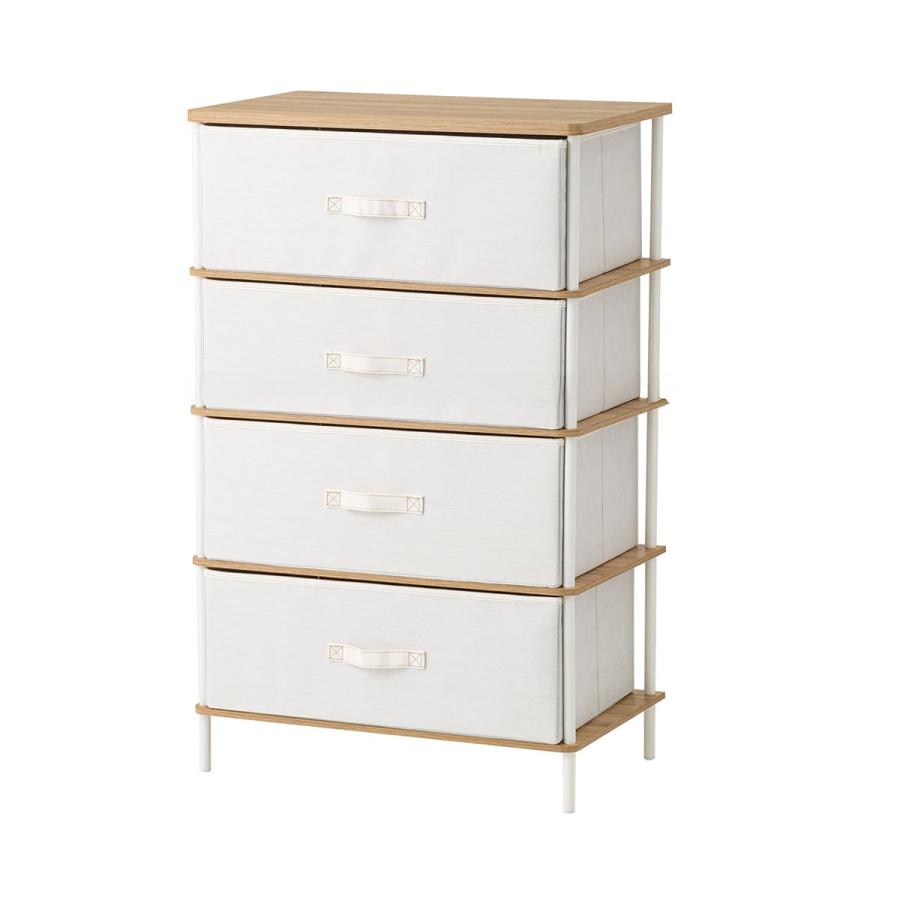 ニトリ（NITORI） 4段チェスト PST2 (ライトブラウン/ホワイト) タンス