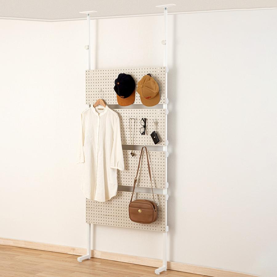 ニトリ（NITORI） 突っ張りパンチングボード Nポルダ(幅80cm ホワイト