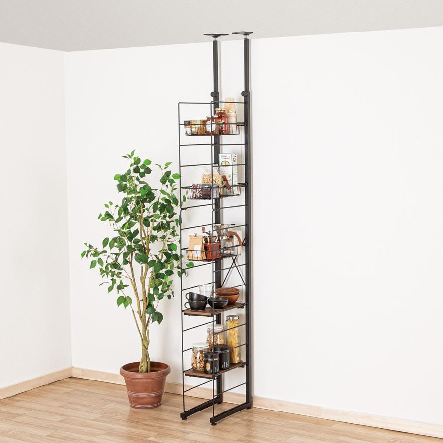 ニトリ（NITORI） Nポルダディープ すき間収納(幅23cm ミドルブラウン