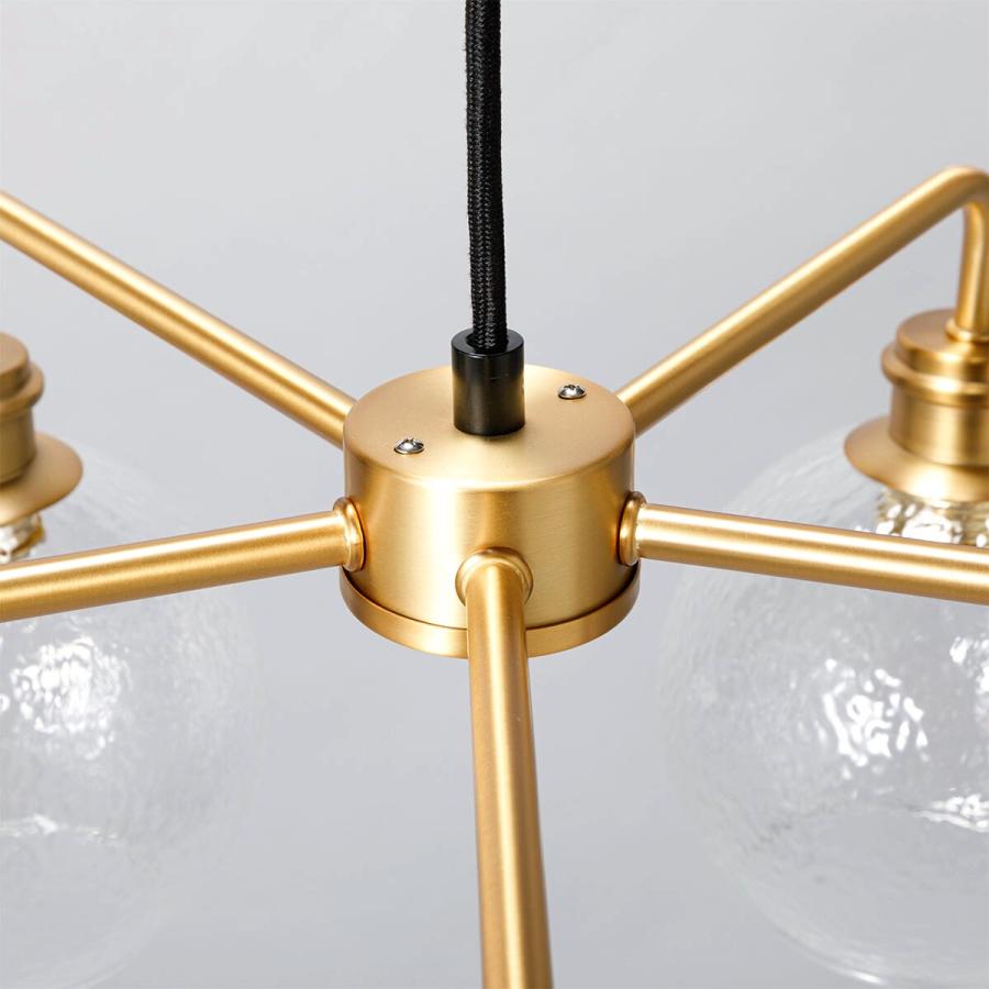 ニトリ（NITORI） ガラスペンダントライト 5灯 ANV ゴールド (Living