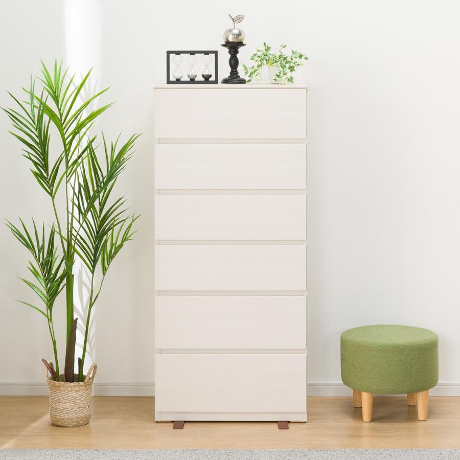 ニトリ（NITORI） ハイチェスト(クエス 60-6HC WW) タンス たんす 衣類