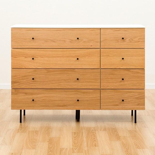 ニトリ（NITORI） ローチェスト(モリーナ2 120-4 LBR/WW) タンス