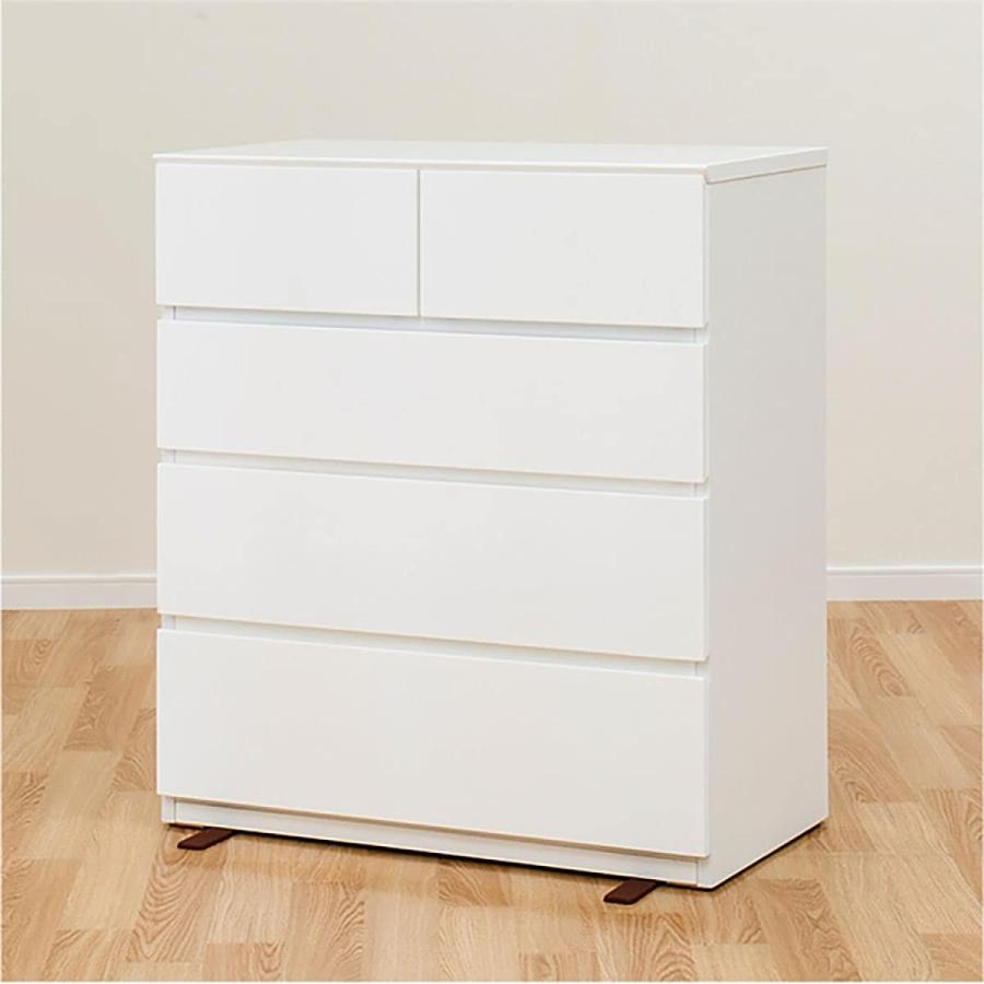 ニトリ（NITORI） ローチェスト(クエス 80-4LC WH) タンス たんす 衣類