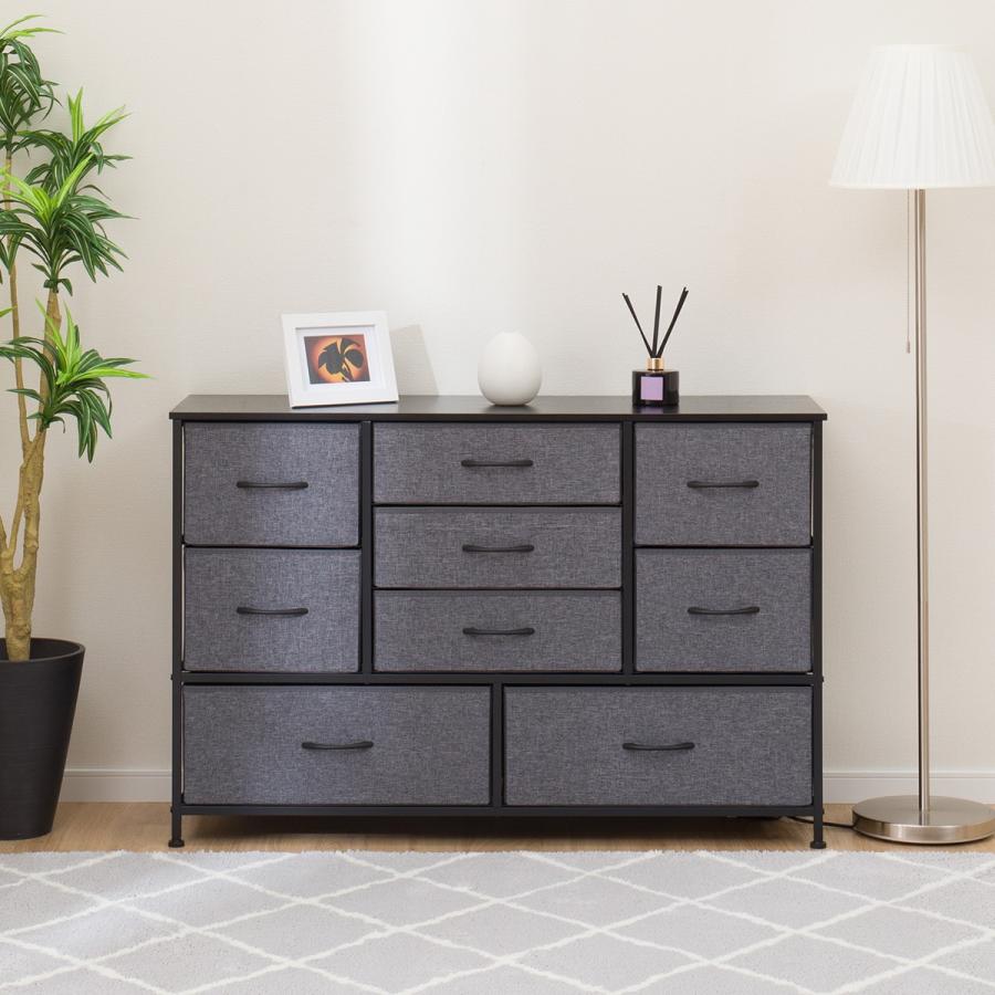 ニトリ（NITORI） ローチェスト(115 GY/BK JH001) タンス たんす 衣類