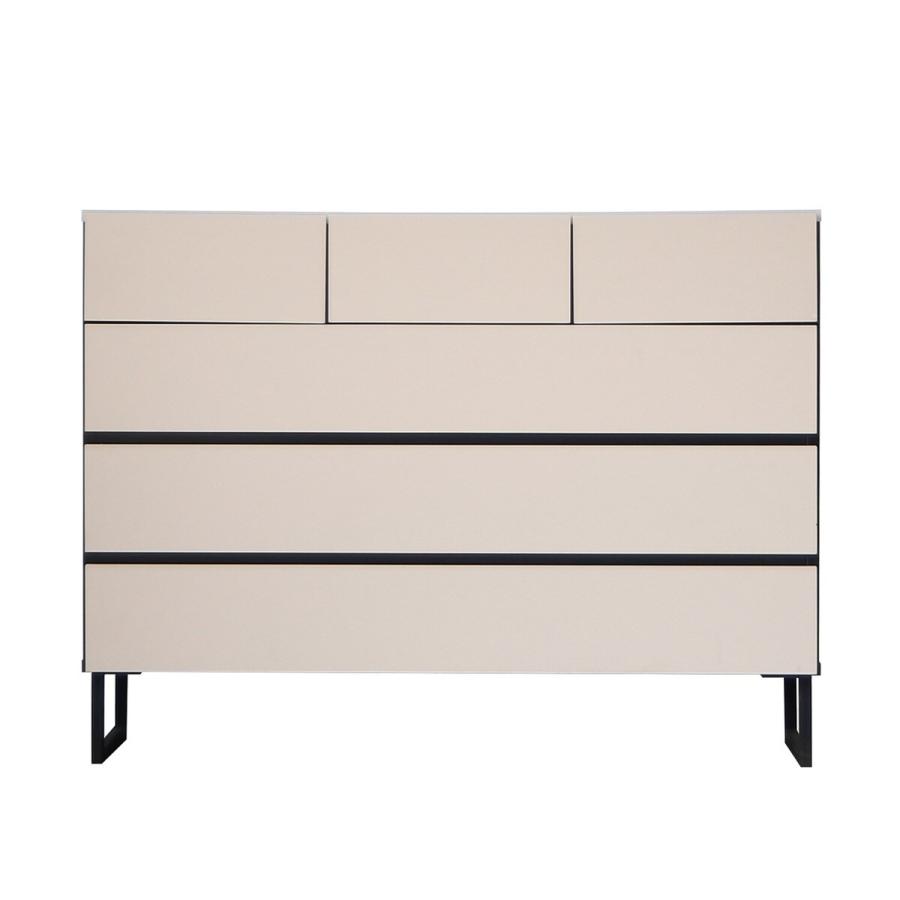 ニトリ（NITORI） グレージュ色120cm幅ローチェスト(GCE 120LC GY