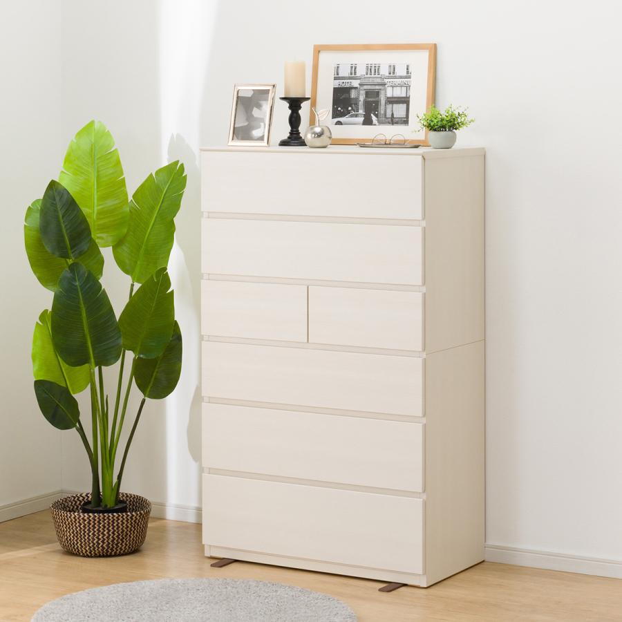 ニトリ（NITORI） ハイチェスト(クエス 80-6HC WW) タンス たんす 衣類