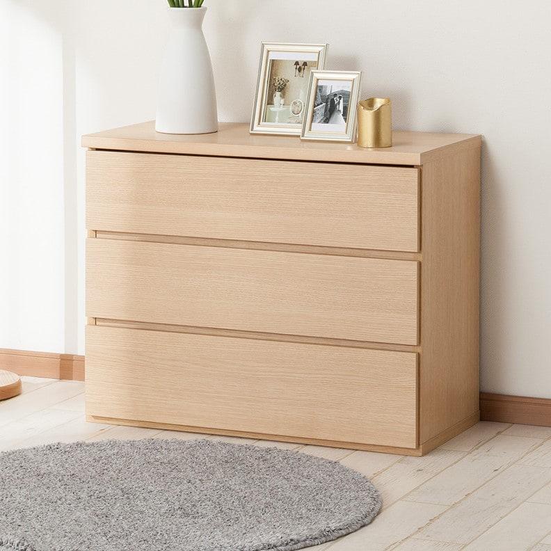 ニトリ（NITORI） ローチェスト(エレアK 80 LBR 3段) タンス たんす