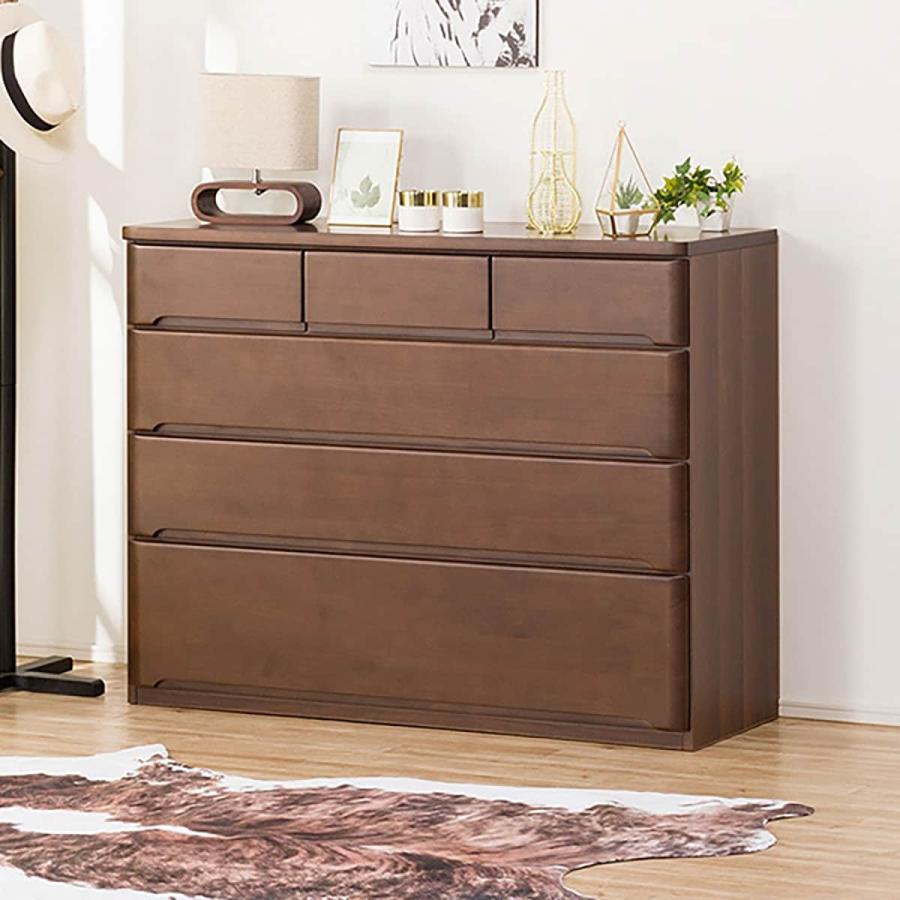 ニトリ（NITORI） ローチェスト(オウカ2 DVD120LC DBR) タンス たんす