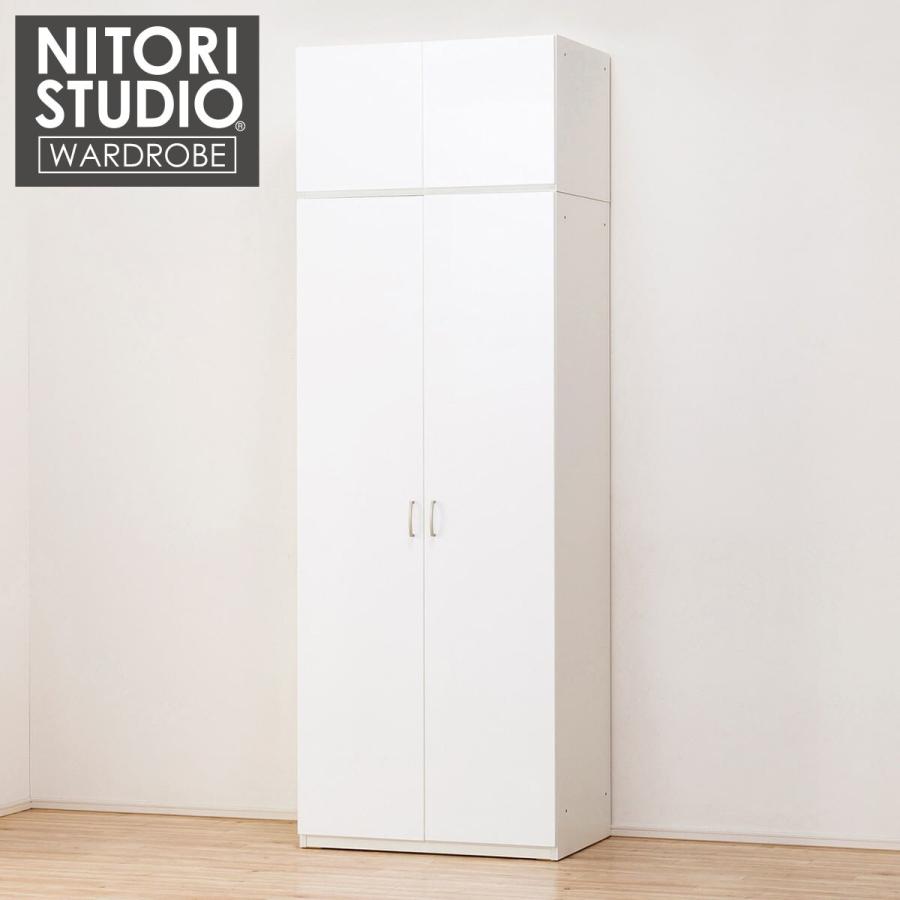 ニトリ（NITORI） ワードローブ上置セット(ポルテT 80WR WH/ポルテT