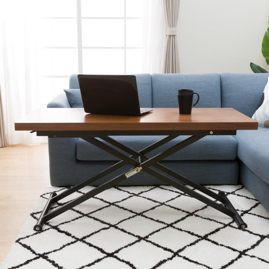 ニトリ（NITORI） 幅120cm 昇降リビングテーブル(アクティブ2 120 MBR