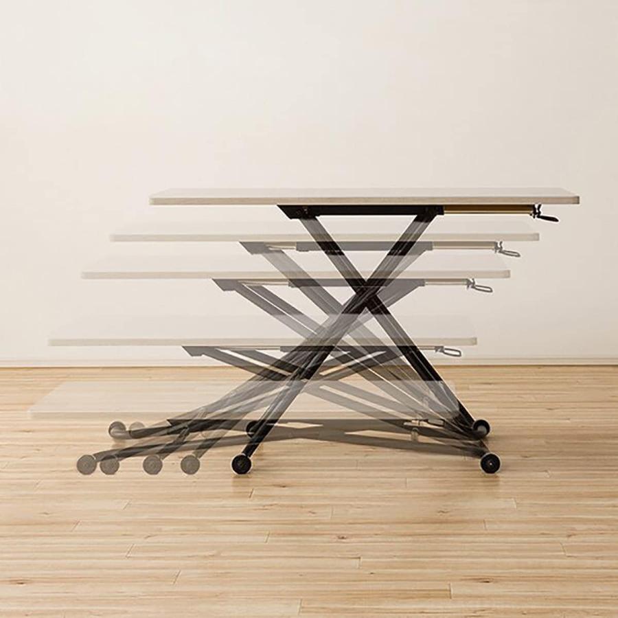 ニトリ（NITORI） 昇降センターテーブル(ライザN WW/BK) ニトリ期間