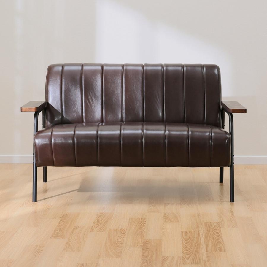 Nシールド 合成皮革ソファ カジュアルソファ コンパクトソファ 2人掛け