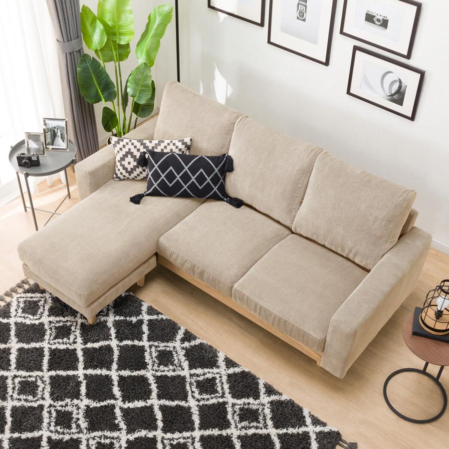 ニトリ（NITORI） カウチソファ (アウロス4 BE) ソファー ソファ 3人