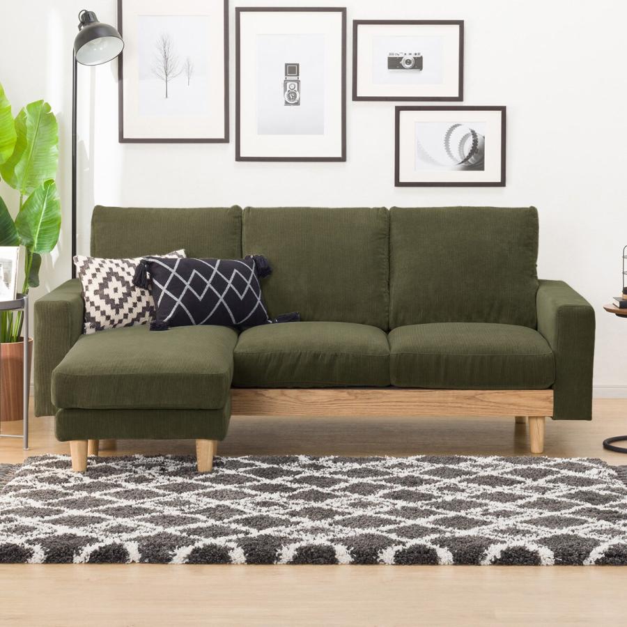 ニトリ（NITORI） カウチソファ (アウロス4 DGR) ソファー ソファ 3人