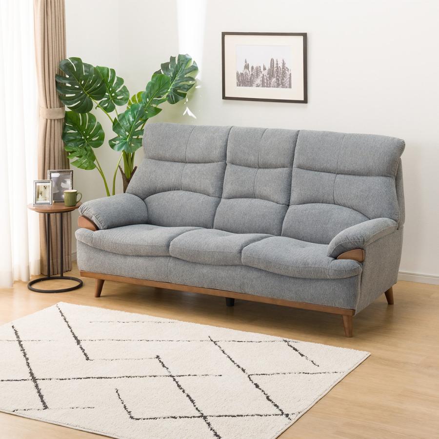 ニトリ（NITORI） 布張り3人掛けソファ(PD02-2 GY) : ニトリ Yahoo!店