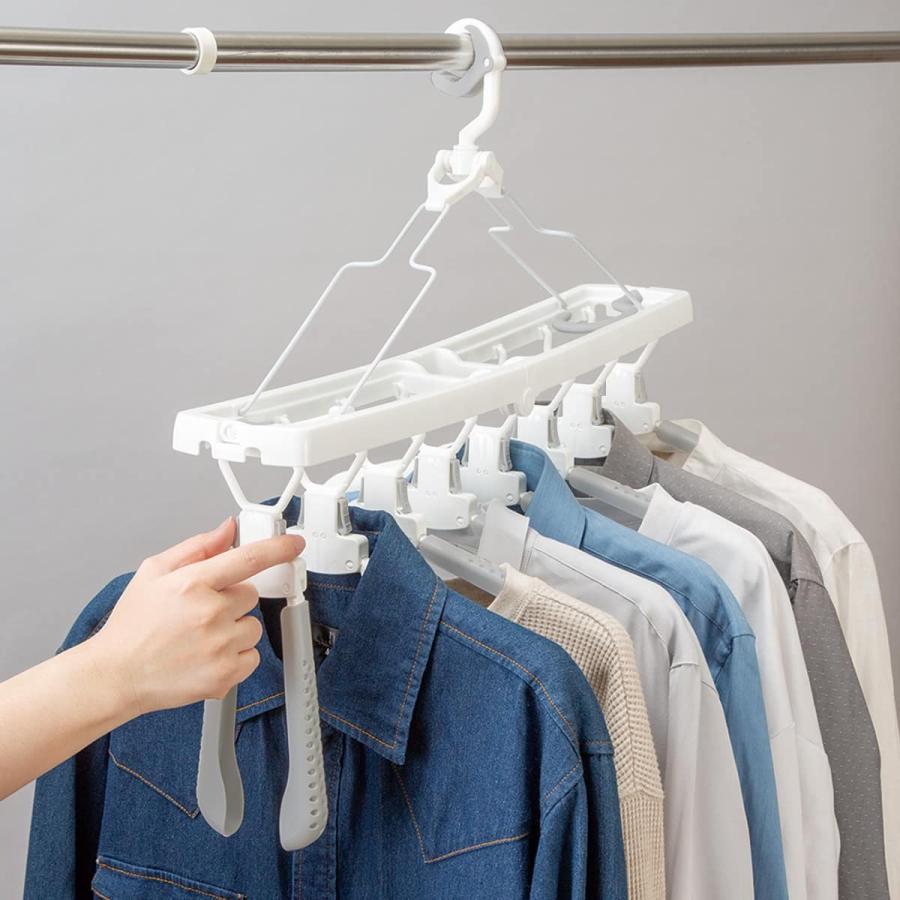 ニトリ（NITORI） ワンタッチで取り込み簡単 折りたためる8連ハンガー