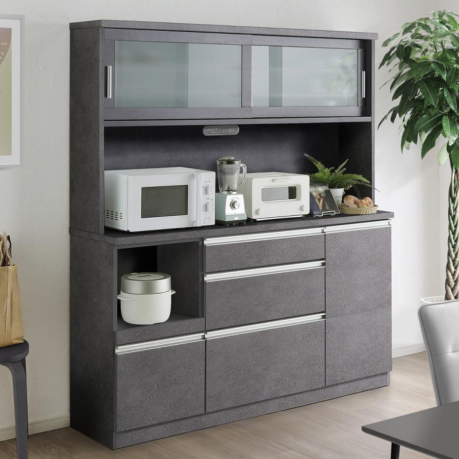 ニトリ（NITORI） 半透明ガラスのキッチンボード (幅159.5cm GY