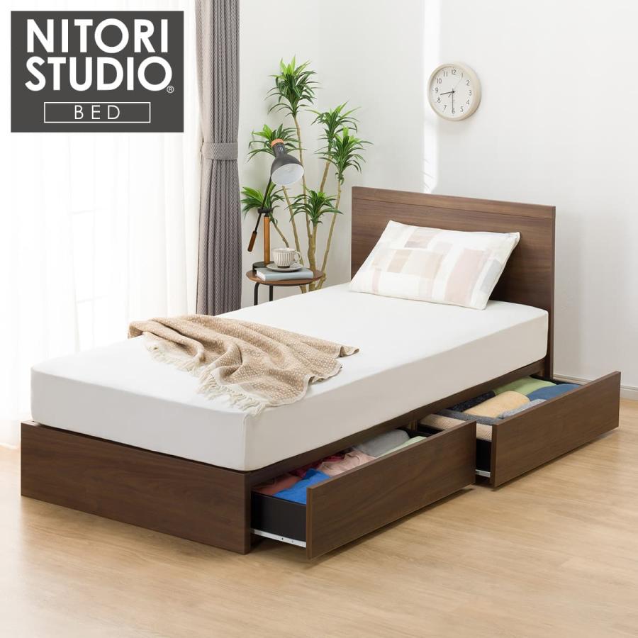 ニトリ（NITORI） シングル 収納付きベッドフレーム(NS-001 浅型/床板