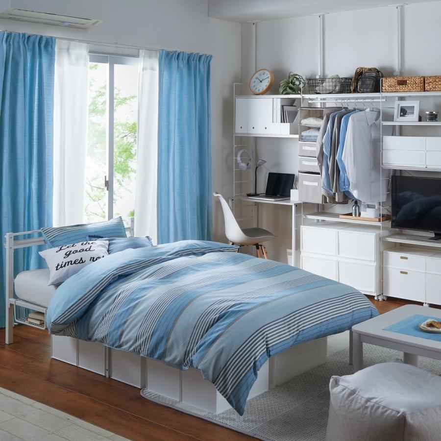 ニトリ（NITORI） シングルパイプベッド(バジーナC-STN JH WH) ニトリ