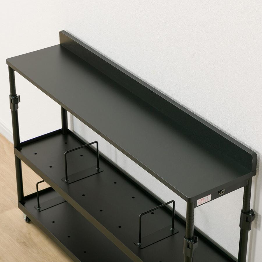 ニトリ（NITORI） キャスター付き昇降ヘッドボードラック(GM601 BK