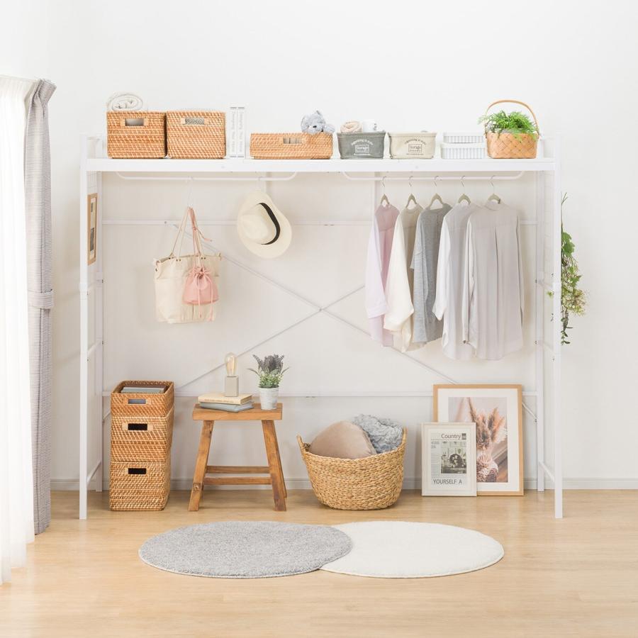 ニトリ（NITORI） ハンガーシェルフ(バジーナ2JY WH) 収納 ハンガー