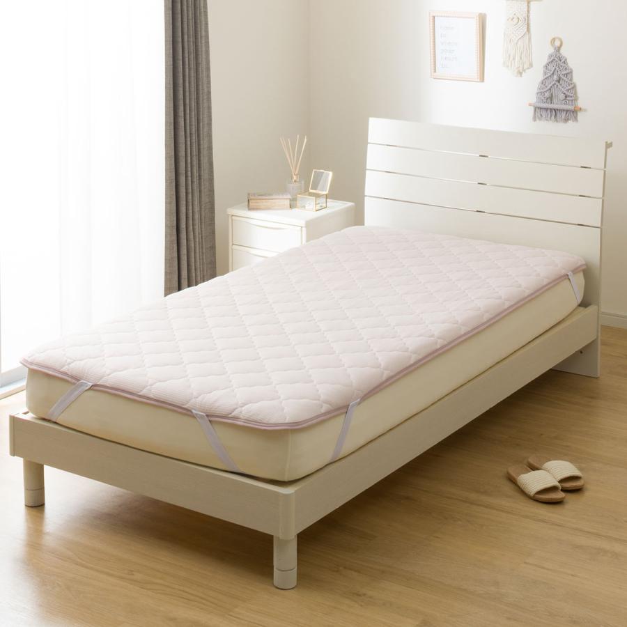 ニトリ（NITORI） 両面使える 敷パッド シングル(Nクール S2505 ローズ