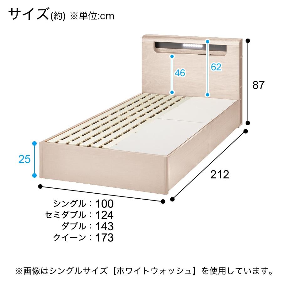 ニトリ（NITORI） セミダブルすのこベッドフレーム(EB-003 引出し収納