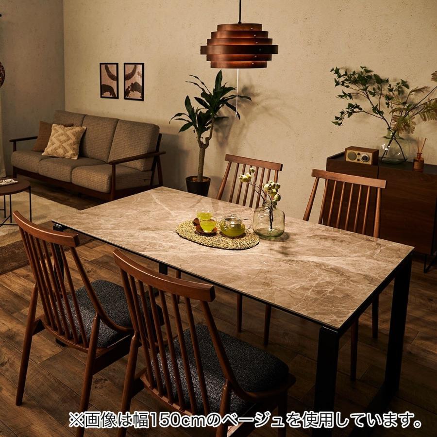 ニトリ（NITORI） セラミックダイニングテーブル(セーラル135/90 BE/BK