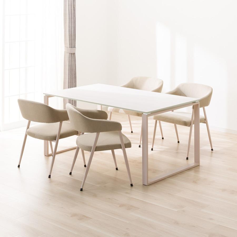 ニトリ（NITORI） セラミックダイニング5点テーブル(セーラル150/90