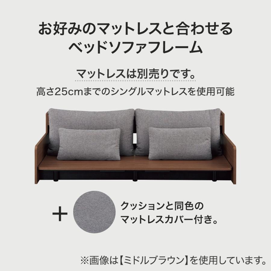 ニトリ（NITORI） 3Way ベッドソファフレーム(B2 マットレス別売り MGY