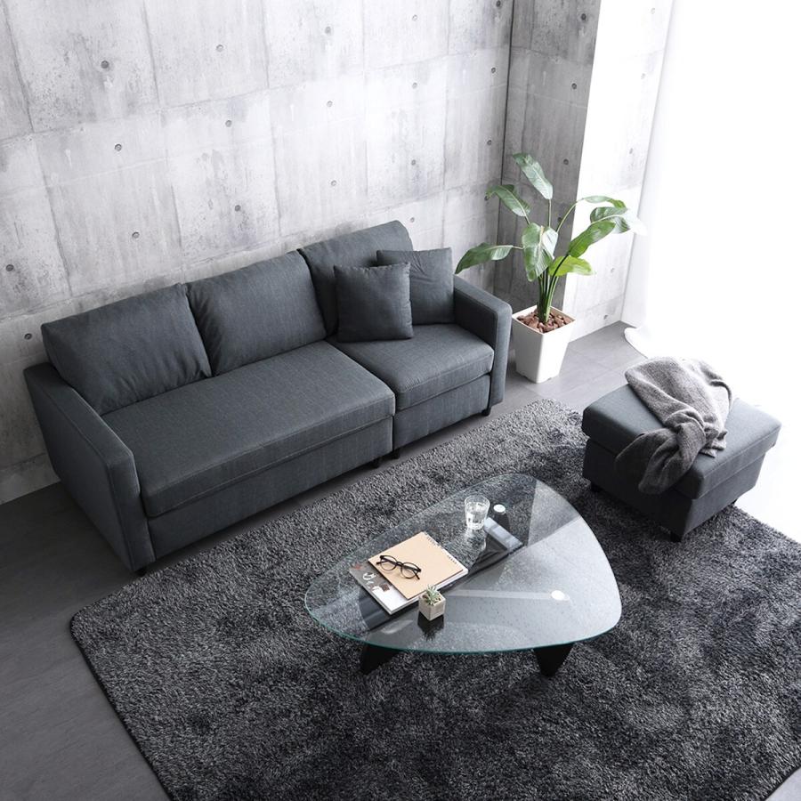 ニトリ（NITORI） カウチソファ (HT 3P CGY) ソファー ソファ 3人掛け