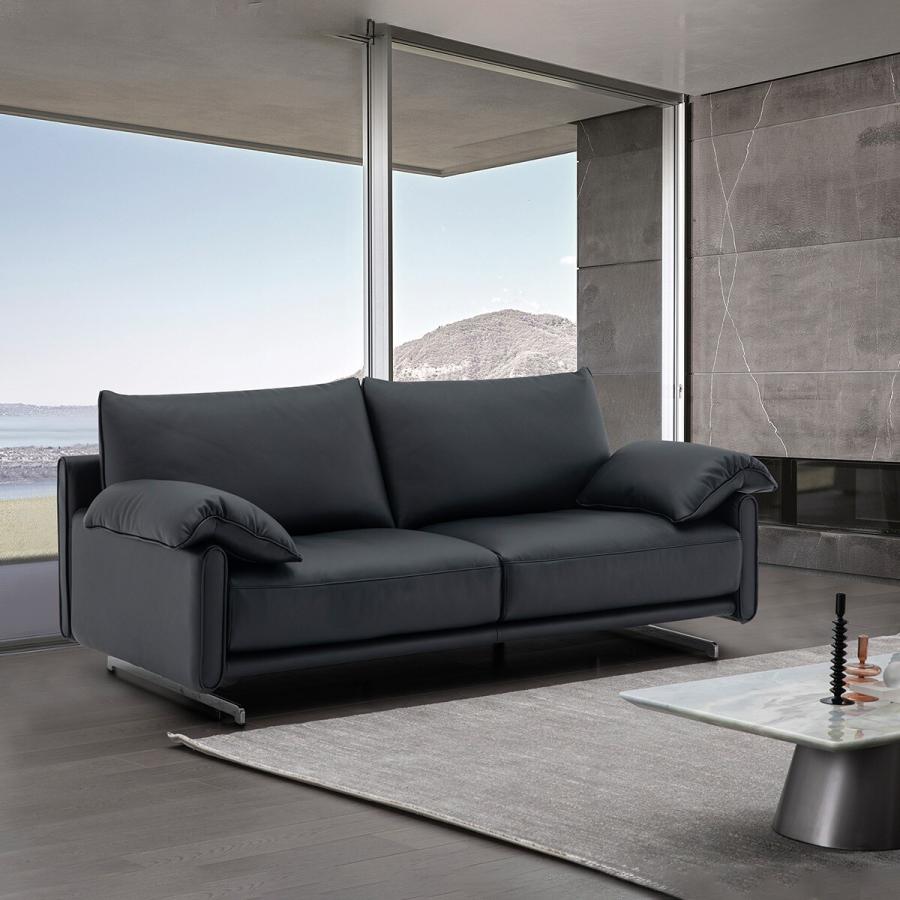 ニトリ（NITORI） 3人掛け総革ソファ(FR05 BK) : ニトリ Yahoo!店