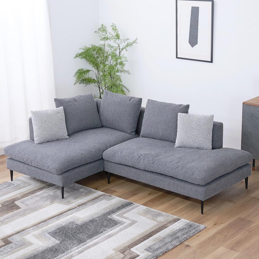 ニトリ（NITORI） カウチソファ右カウチ (FM ダークグレー) ニトリ期間