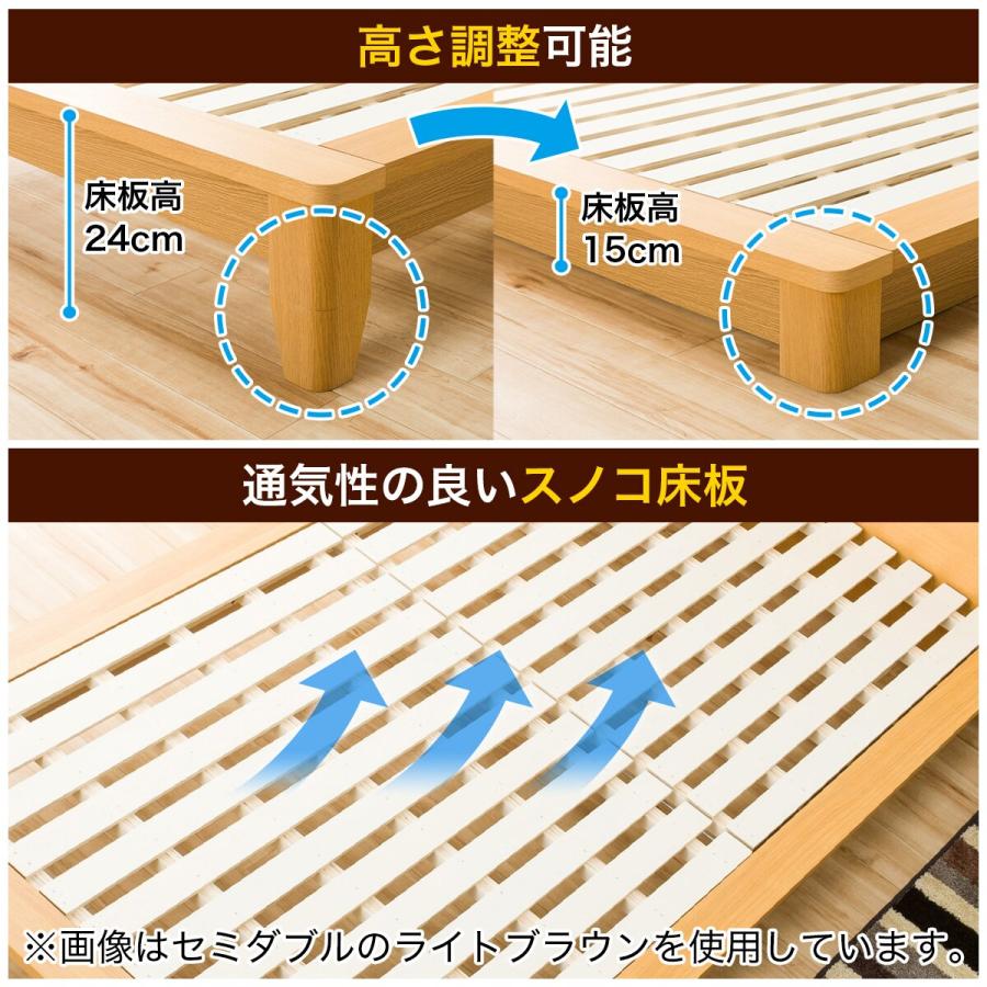 ニトリ（NITORI） ベッド ダブル すのこベッドフレーム(ロデリック-S