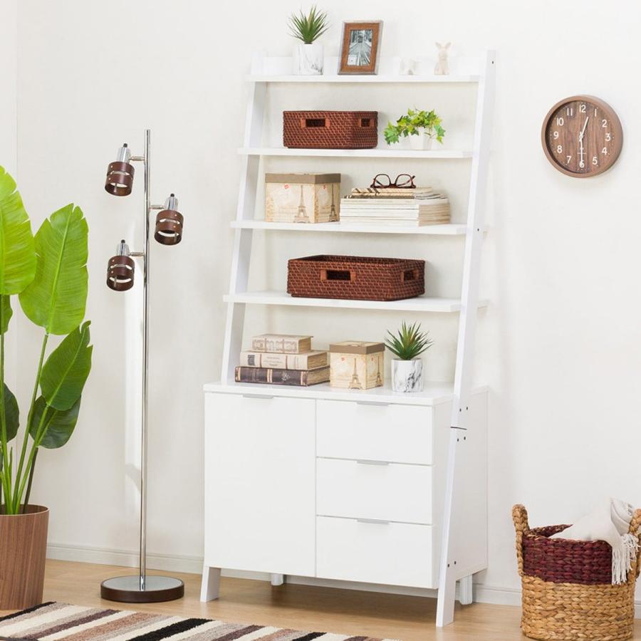 ニトリ（NITORI） サイドボードラック(エトナ80SBR WH/SI) リビング