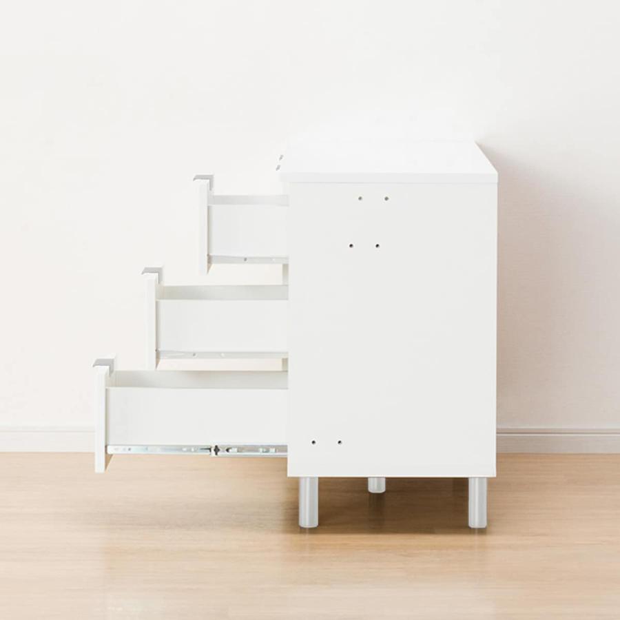 ニトリ（NITORI） サイドボード(エトナ120SBR WH/SI) リビング収納