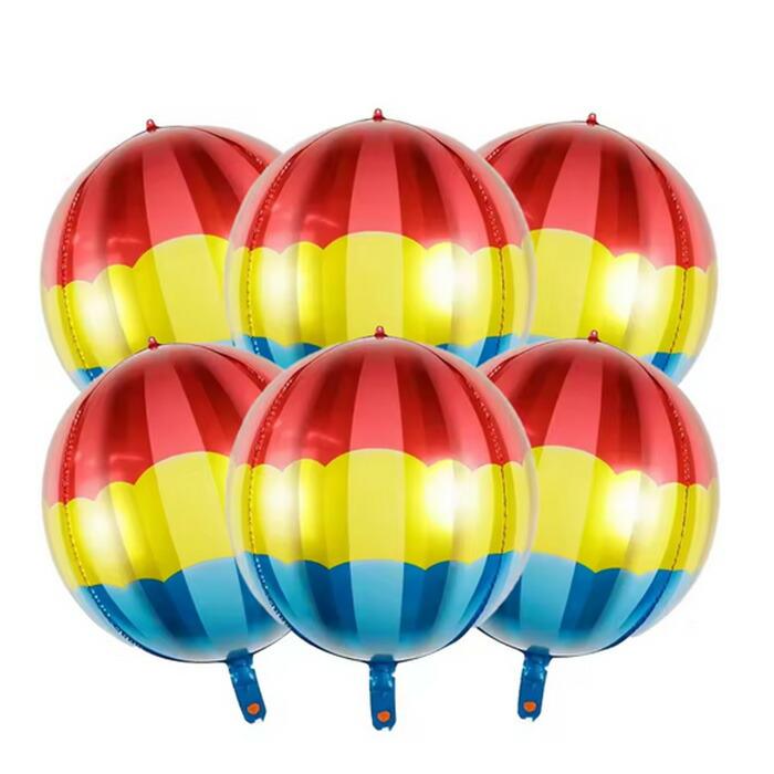 ボール パーティーグッズ 4Dバルーン 同じ色3枚セット カラフル 球体