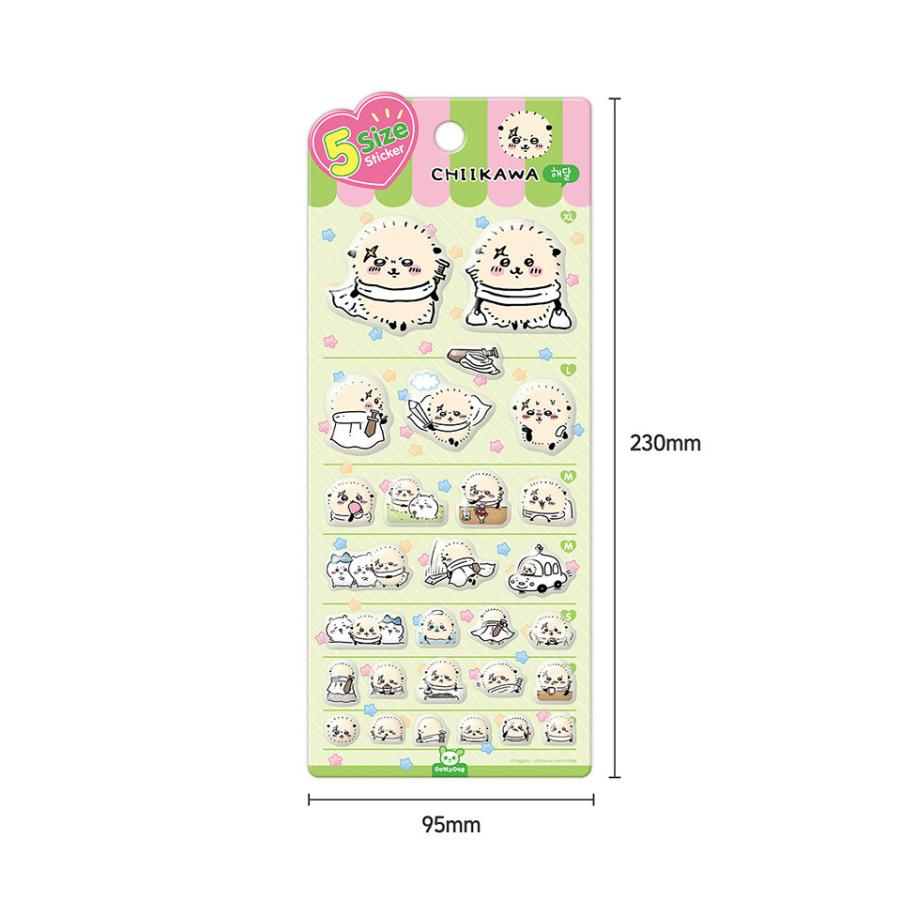 韓国版 グッズ『ちいかわ 5サイズ ステッカー：古本屋（カニちゃん