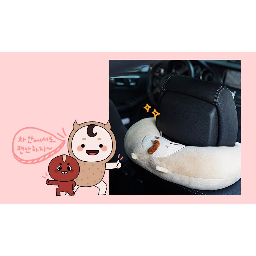 韓国のぬいぐるみ メミルくん 首クッション 首まくら ボグルジェル