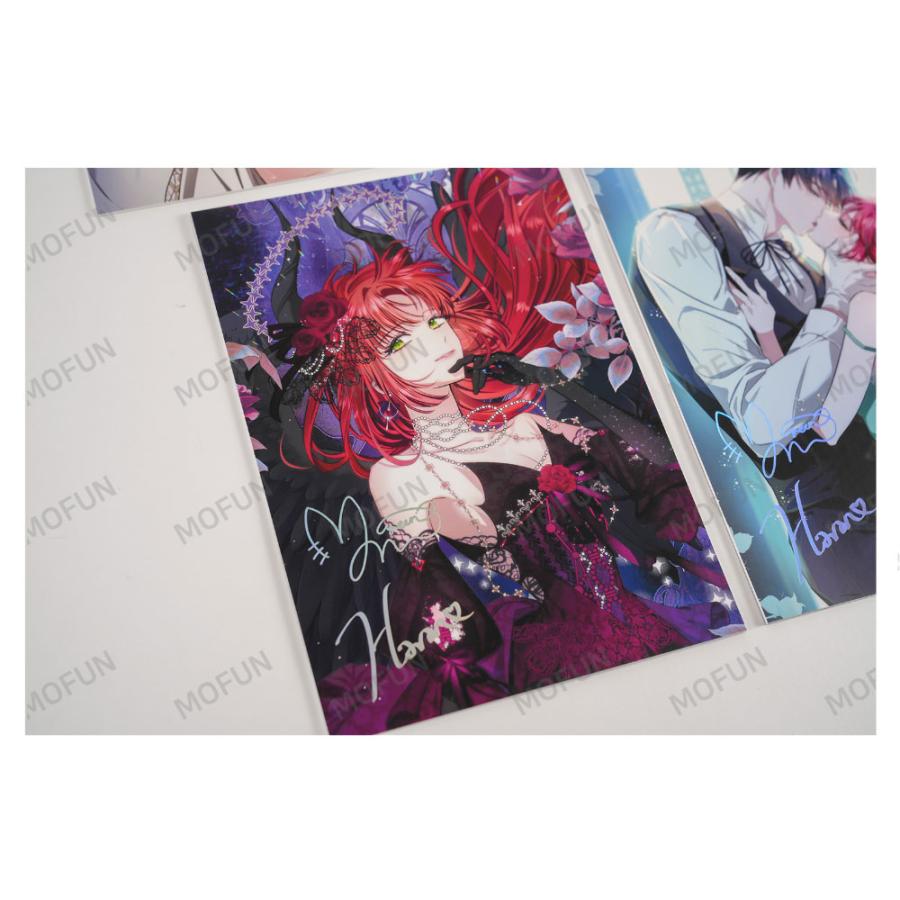 韓国 コミック グッズ『旦那が美貌を隠す訳 A5 イラスト色紙セット 4枚