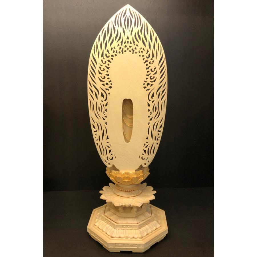 特別仕立 阿弥陀如来 4寸 八角台座 舟型水煙光背 H-3 : 十八羅かん