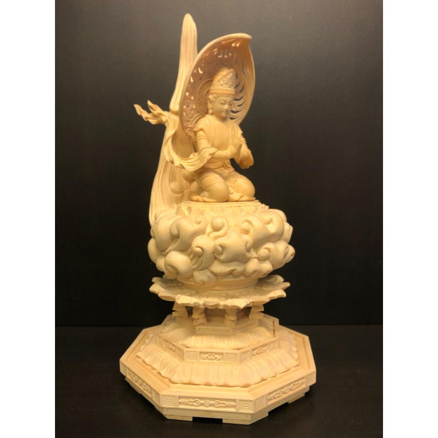 脇士 観音菩薩 勢至菩薩 木地仕立 品番W-1（阿弥陀如来4寸 G-1 適合