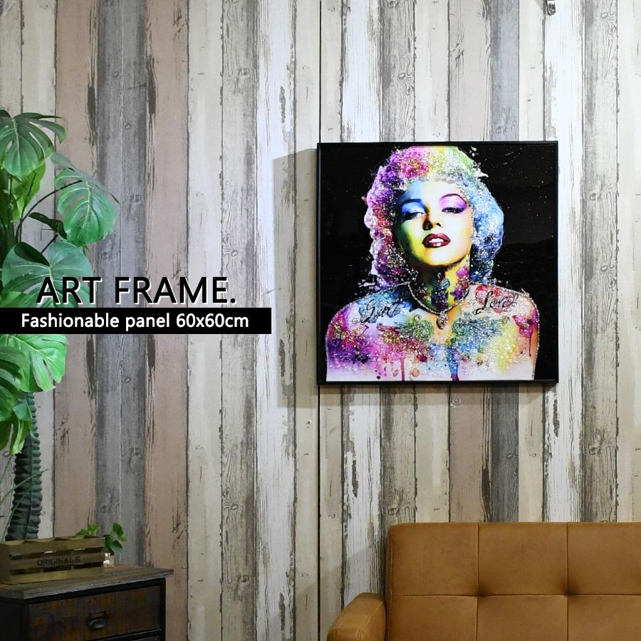 アートパネル 60×60 水晶絵 KH977 マリリンモンロー 女性 人物 壁掛け