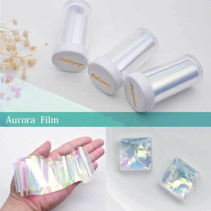 オーロラフィルム アイス 透明 デコパーツ シート レジン アクセサリー