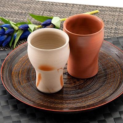 備前焼フリーカップ 緋色 緋たすき 猪俣政昭 作家 ひだすき ひいろ 緋