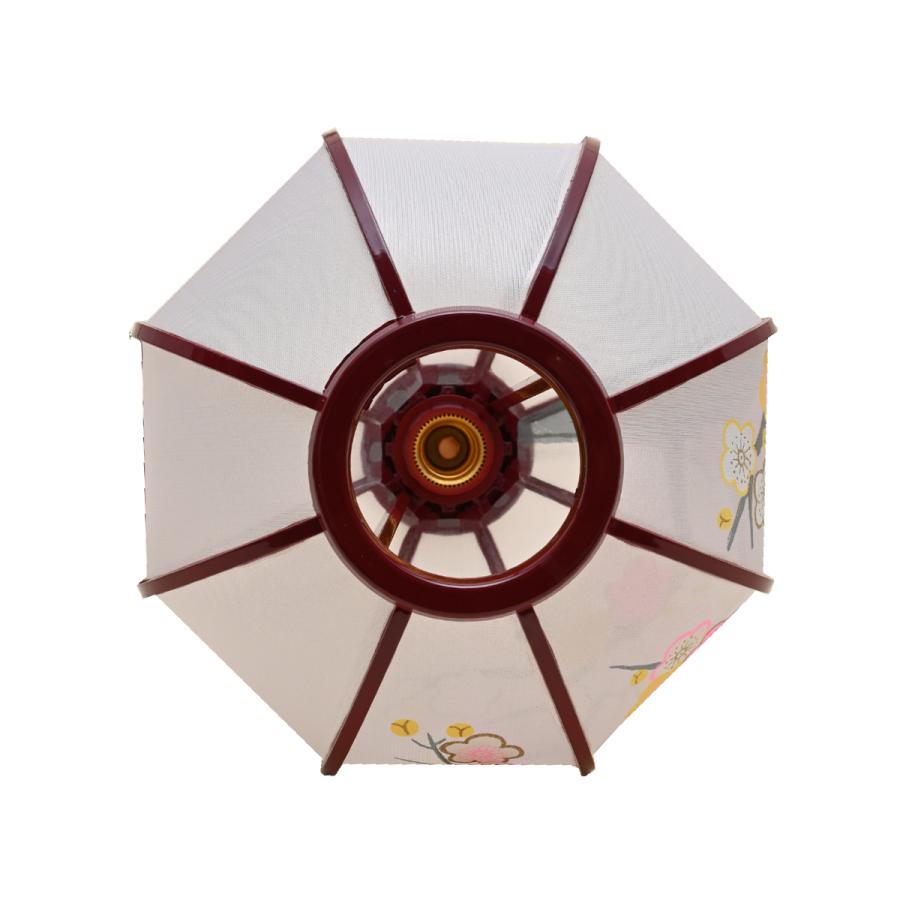 雛人形 お雛様 雪洞 ぼんぼり 単品 コード付 31cm 丸梅31 赤 樹脂製