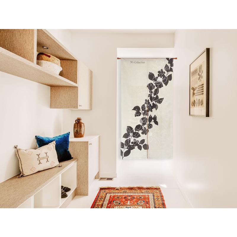 のれん 暖簾 おしゃれ カーテン 150cm 間仕切り 目隠し フラワー 花柄