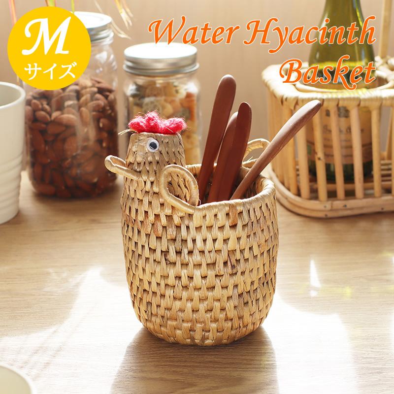 ウォーターヒヤシンス ニワトリシリンダーバスケット M ナチュラル