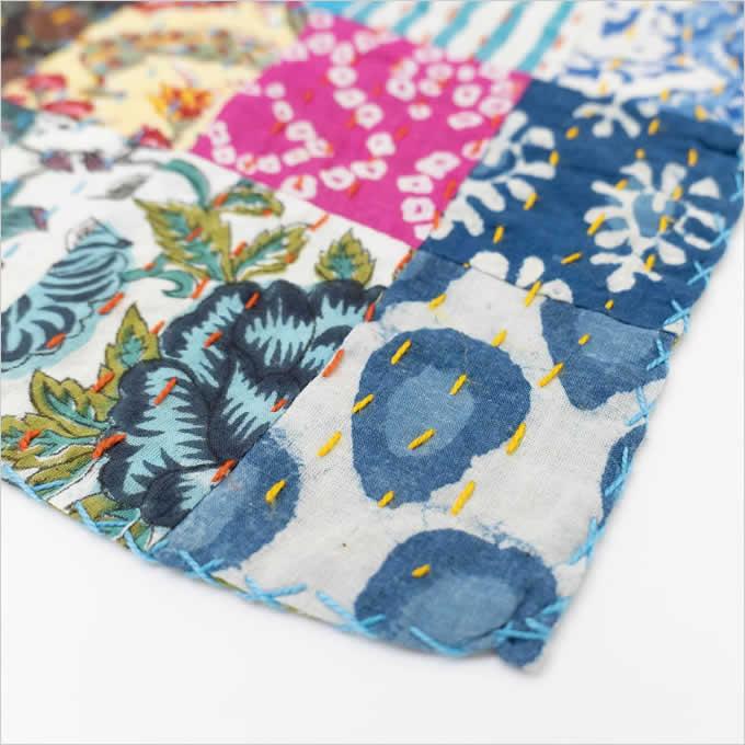 マルチクロス パッチワーク 刺し子 マルチカバー ハンドメイド 古布 1