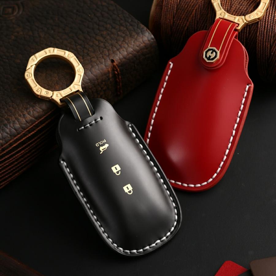 箔押し キーカバー 新型 エクストレイル T33系 高級本革 日産 サクラ